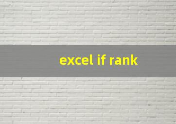 excel if rank